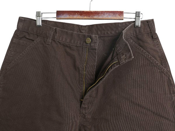 US企画 カーハート ウォッシュド ダック ペインター パンツ メンズ 36 34 / ワーク ストレート ヘビーウェイト ボトムス ゆったり ブラウン