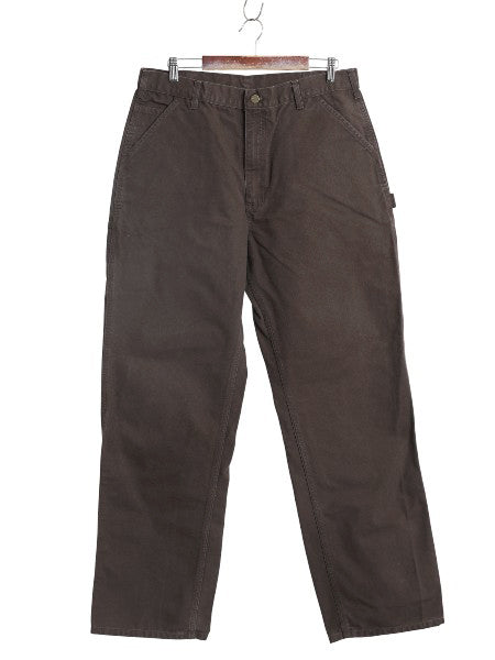 US企画 カーハート ウォッシュド ダック ペインター パンツ メンズ 36 34 / ワーク ストレート ヘビーウェイト ボトムス ゆったり ブラウン