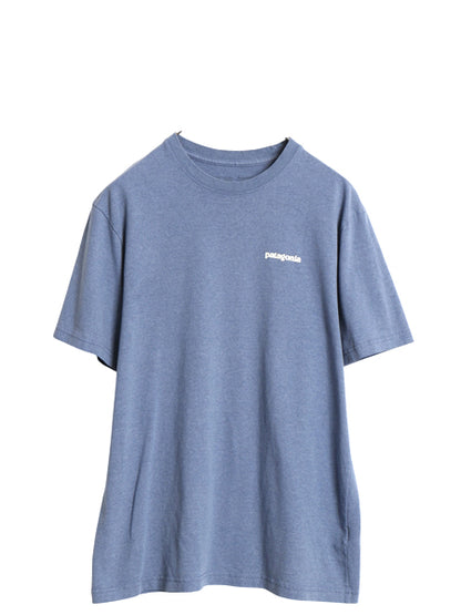 パタゴニア 両面 プリント 半袖 Tシャツ メンズ M / 19年製 アウトドア フィッツロイ フィッシュ グラフィック カットソー イラスト ブルー