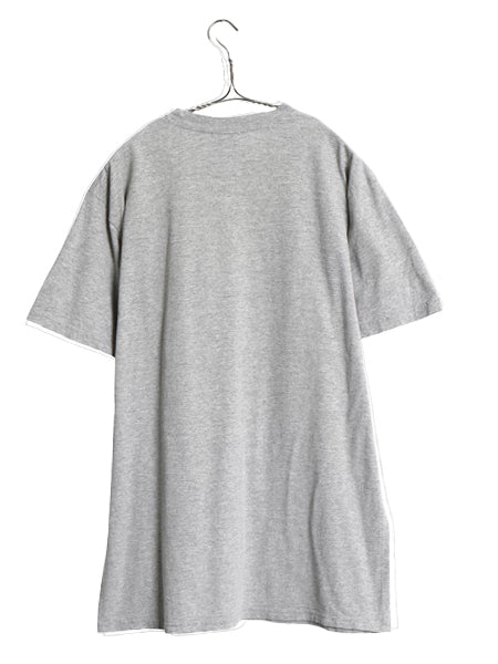 00s ナイキ スウッシュ ロゴ プリント 半袖 Tシャツ メンズ L / オールド 当時物 ヘビーウェイト コットン バスケ カットソー シンプル 灰