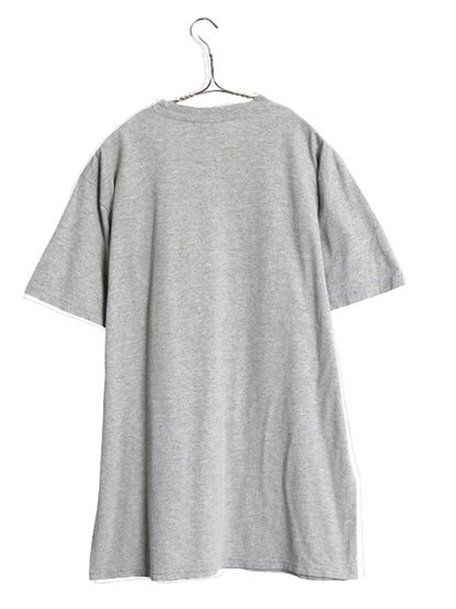 00s ナイキ スウッシュ ロゴ プリント 半袖 Tシャツ メンズ L / オールド 当時物 ヘビーウェイト コットン バスケ カットソー シンプル 灰