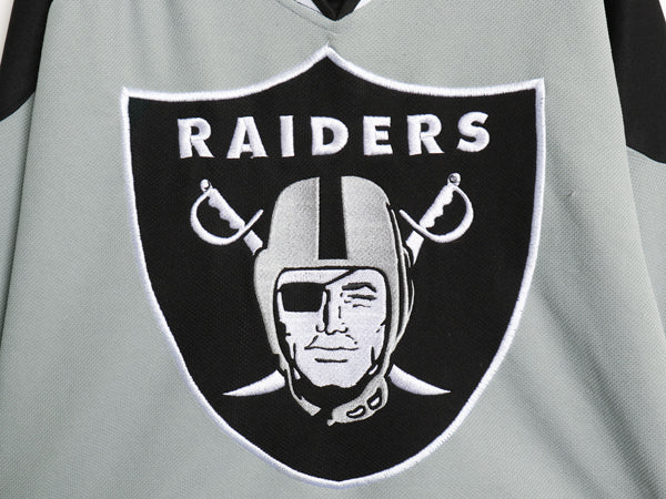 レイダース 長袖 ホッケー ジャージ メンズ M NFL オフィシャル ゲームシャツ アイスホッケー アメフト ユニフォーム 重ね着 プルオーバー