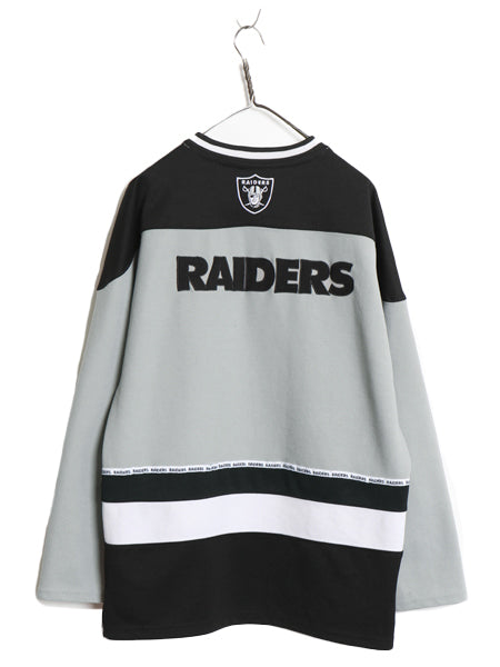 レイダース 長袖 ホッケー ジャージ メンズ M NFL オフィシャル ゲームシャツ アイスホッケー アメフト ユニフォーム 重ね着 プルオーバー