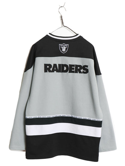 レイダース 長袖 ホッケー ジャージ メンズ M NFL オフィシャル ゲームシャツ アイスホッケー アメフト ユニフォーム 重ね着 プルオーバー