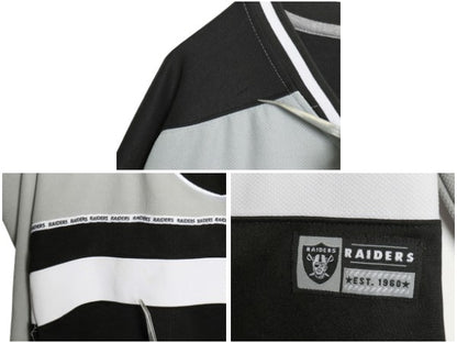 レイダース 長袖 ホッケー ジャージ メンズ M NFL オフィシャル ゲームシャツ アイスホッケー アメフト ユニフォーム 重ね着 プルオーバー