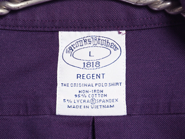 ブルックスブラザーズ 長袖 ボタンダウン シャツ メンズ L / 長袖シャツ コットン オックスフォード ストレッチ ノーアイロン ワンポイント