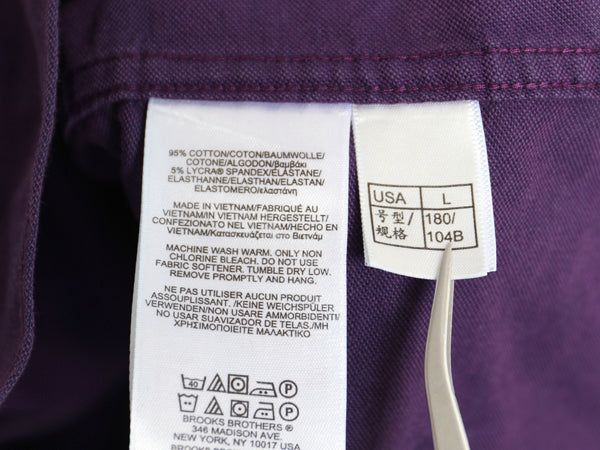 ブルックスブラザーズ 長袖 ボタンダウン シャツ メンズ L / 長袖シャツ コットン オックスフォード ストレッチ ノーアイロン ワンポイント