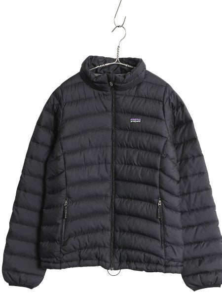 パタゴニア ダウン セーター キッズ XL レディース XS 程 11年製 アウトドア 600フィル ナイロン ジャケット ハイネック ブルゾン ブラック