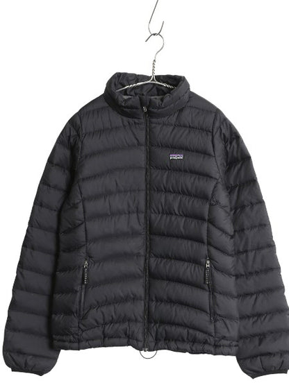 パタゴニア ダウン セーター キッズ XL レディース XS 程 11年製 アウトドア 600フィル ナイロン ジャケット ハイネック ブルゾン ブラック