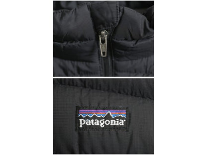パタゴニア ダウン セーター キッズ XL レディース XS 程 11年製 アウトドア 600フィル ナイロン ジャケット ハイネック ブルゾン ブラック