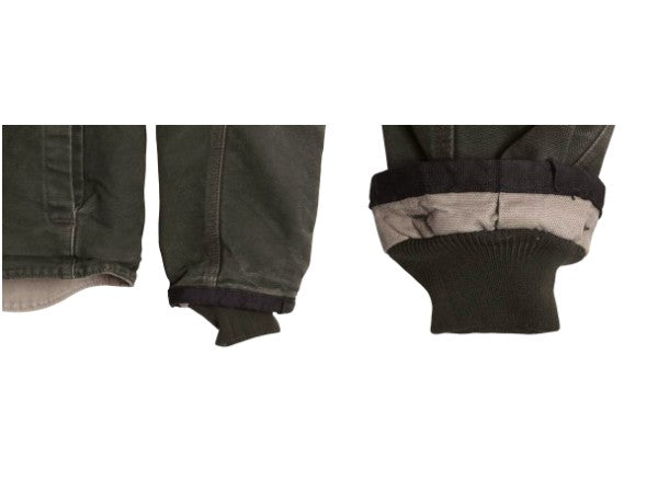 US企画 カーハート ダック パーカー ジャケット メンズ L 古着 裏 ボア パイル フリース フード ブルゾン ジャンパー オリーブ 廃盤 ワーク