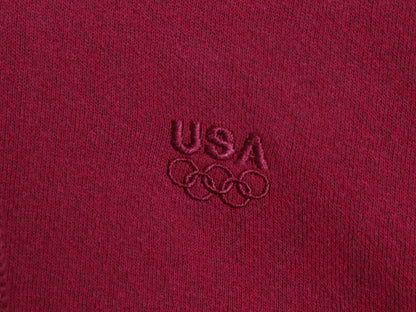 80s USA製 JCPENNY ロス五輪 モデル フルジップ スウェット フード パーカー メンズ M 古着 ヴィンテージ トレーナー オリンピック エンジ