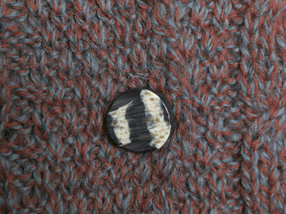 アイルランド製 Carraig Donn フィッシャーマン ウール ニット カーディガン レディース L アラン ケーブル 前開き 丸首 カットソー タイプ