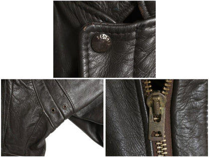 80s USA製 ショット G-1 タイプ 本革 レザー ジャケット 52 メンズ XXL 程 古着 ヴィンテージ 革ジャン フライト ボンバー 茶 大きいサイズ