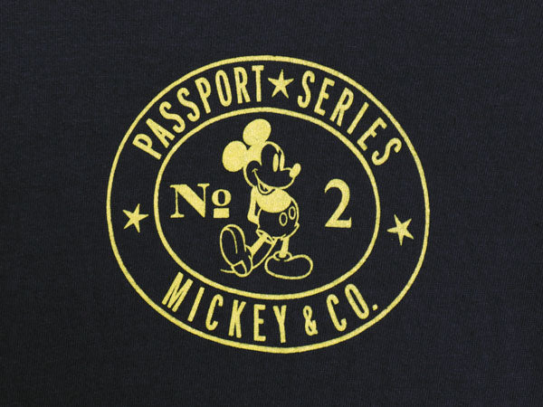 90s ミッキー ミニー プリント Tシャツ メンズ レディース L 程 オールド ディズニー パスポート シリーズ イラスト キャラクター ブラック