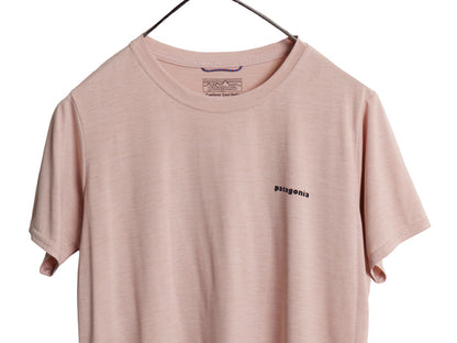 パタゴニア キャプリーン プリント 半袖 Tシャツ レディース S / 古着 アウトドア ストレッチ グラフィック イラスト インナー カットソー