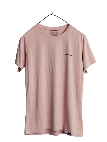 パタゴニア キャプリーン プリント 半袖 Tシャツ レディース S / 古着 アウトドア ストレッチ グラフィック イラスト インナー カットソー
