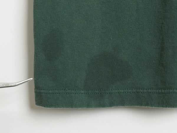 90s USA製 ナイキ スウッシュ 刺繍 半袖 Tシャツ メンズ XL / オールド ワンポイント ヘビーウェイト コットン カットソー 大きいサイズ 緑