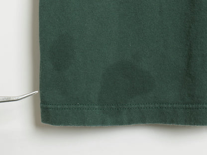 90s USA製 ナイキ スウッシュ 刺繍 半袖 Tシャツ メンズ XL / オールド ワンポイント ヘビーウェイト コットン カットソー 大きいサイズ 緑