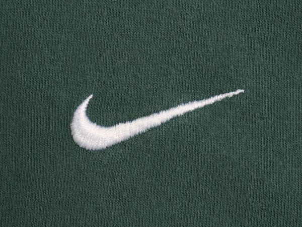 90s USA製 ナイキ スウッシュ 刺繍 半袖 Tシャツ メンズ XL / オールド ワンポイント ヘビーウェイト コットン カットソー 大きいサイズ 緑
