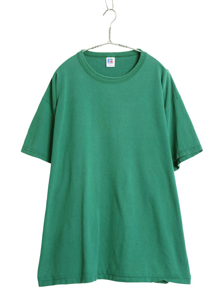 90s USA製 ラッセル 無地 半袖 Tシャツ メンズ XL オールド ヘビーウェイト コットン ブランク ソリッド トップス カットソー 大きいサイズ