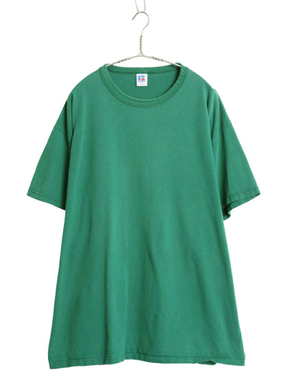 90s USA製 ラッセル 無地 半袖 Tシャツ メンズ XL オールド ヘビーウェイト コットン ブランク ソリッド トップス カットソー 大きいサイズ