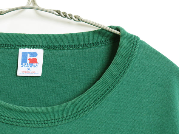 90s USA製 ラッセル 無地 半袖 Tシャツ メンズ XL オールド ヘビーウェイト コットン ブランク ソリッド トップス カットソー 大きいサイズ