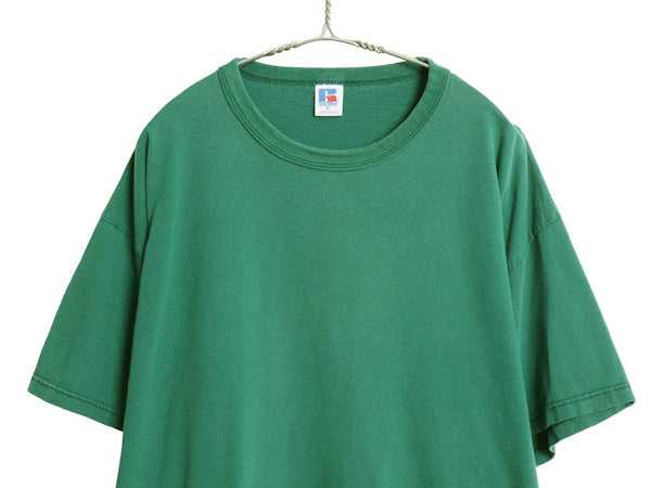 90s USA製 ラッセル 無地 半袖 Tシャツ メンズ XL オールド ヘビーウェイト コットン ブランク ソリッド トップス カットソー 大きいサイズ