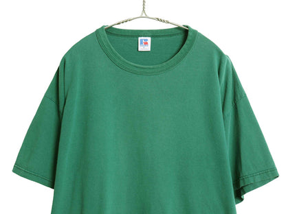 90s USA製 ラッセル 無地 半袖 Tシャツ メンズ XL オールド ヘビーウェイト コットン ブランク ソリッド トップス カットソー 大きいサイズ