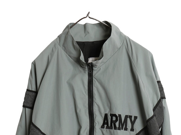 90s 米軍実物 US ARMY ナイロン トレーニング ジャケット X-LARGE REGULAR 99年製 オールド ミリタリー IPFU 軍物 大きいサイズ ジャンパー