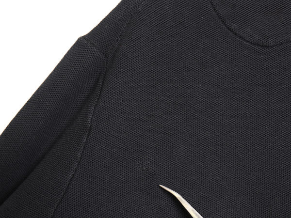 ポロ ラルフローレン クルーネック 鹿の子 セーター レディース L / 100% ピマ コットン スウェット タイプ ワンポイント シンプル 黒 薄手