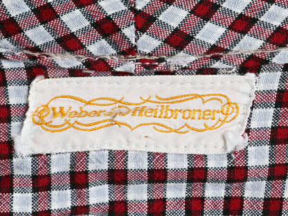 50's Weber and Heilbroner チェック レーヨン ガウン コート (M 程)
