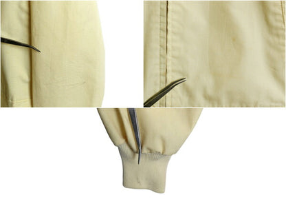 70s ★ JCPENNY ダービー タイプ ジャケット メンズ XL / 古着 ヴィンテージ フルジップ カップショルダー スイングトップ 大きいサイズ 黄