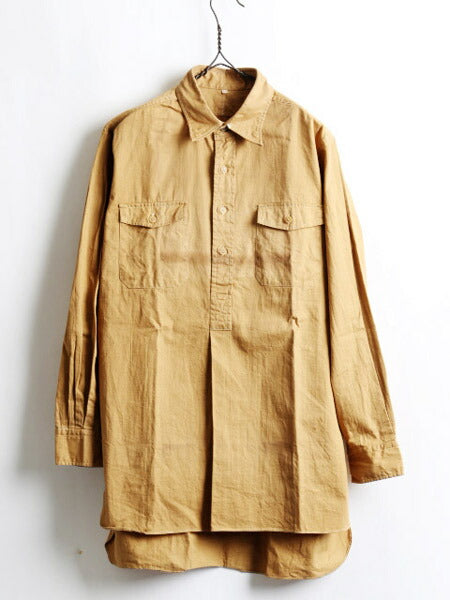 40's Unknown コットン プルオーバー 長袖 シャツ (16)