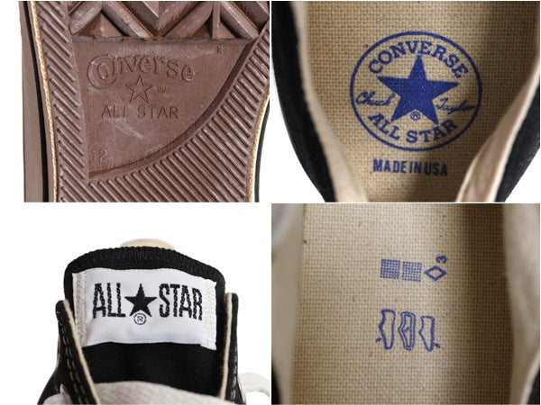 デッドストック 90s USA製 コンバース オールスター ローカット US 12 30.5cm / 新品 アメリカ製 オールド Converse ALLSTAR スニーカー 黒