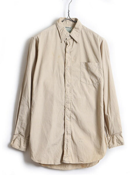 60's CREIGHTON マチ付き コットン ワークシャツ (14 2)