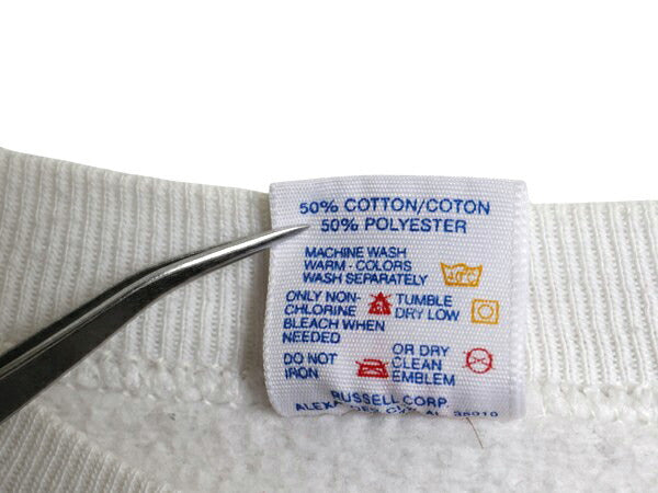 90s USA製 ★ シルクドゥソレイユ ミステール イラスト プリント スウェット メンズ XL 古着 オールド トレーナー ミュージカル アート 白