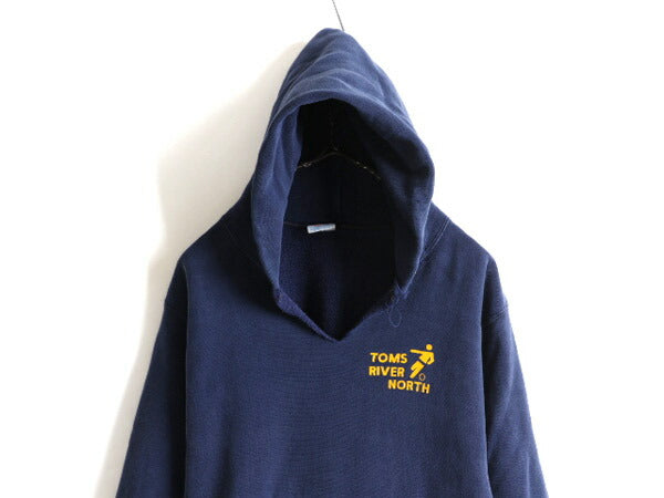 80s USA製 ★ チャンピオン リバースウィーブ 両面 カレッジ プリント カットオフ スウェット パーカー メンズ M / Champion 80年代 裏起毛
