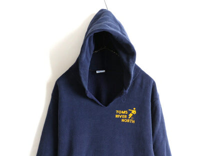 80s USA製 ★ チャンピオン リバースウィーブ 両面 カレッジ プリント カットオフ スウェット パーカー メンズ M / Champion 80年代 裏起毛