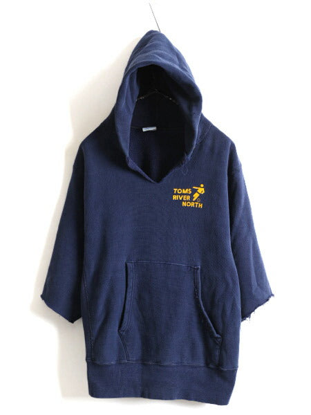 80s USA製 ★ チャンピオン リバースウィーブ 両面 カレッジ プリント カットオフ スウェット パーカー メンズ M / Champion 80年代 裏起毛