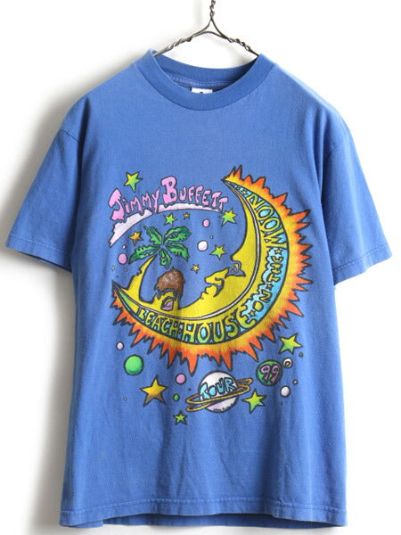 90s Jimmy Buffett ジミー バフェット 両面 ツアー プリント 半袖 Tシャツ (M)