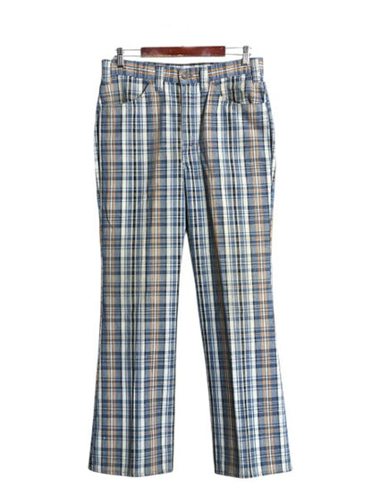 70s USA製 ★ リーバイス 546 BIG E フレア パンツ メンズ 32 30 / 古着 ヴィンテージ チェック スラックス ベルボトム スタプレ 42 TALON