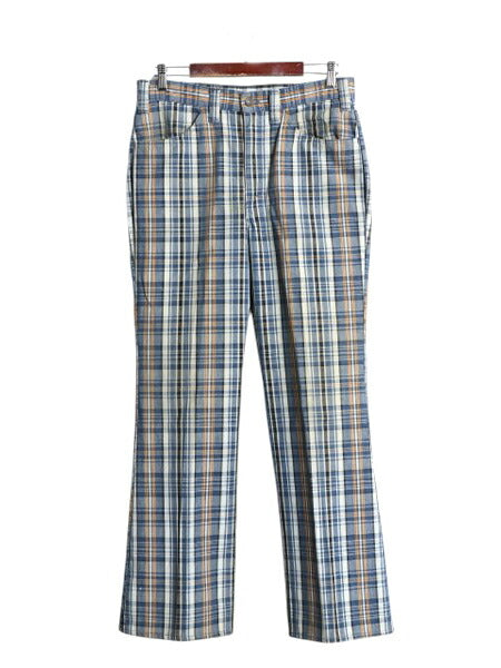 70s USA製 ★ リーバイス 546 BIG E フレア パンツ メンズ 32 30 / 古着 ヴィンテージ チェック スラックス ベルボトム スタプレ 42 TALON