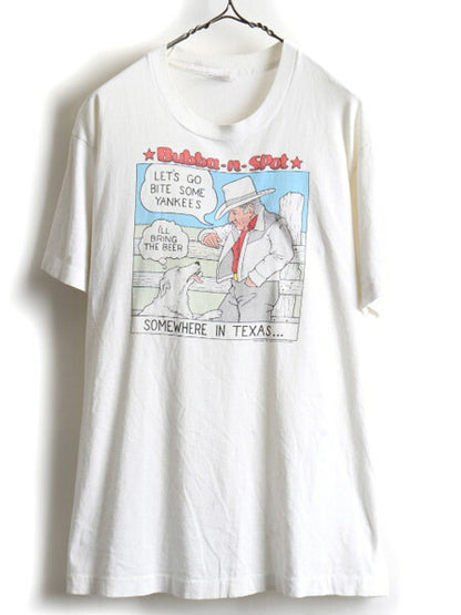 90s JOEY WALDON ジョーク メッセージ アート プリント 半袖 Tシャツ (L)