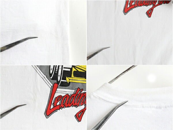 90s SNAP ON 企業 両面 フロッキー プリント 半袖 Tシャツ (XL)