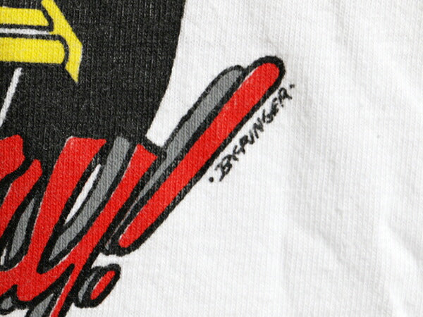 90s SNAP ON 企業 両面 フロッキー プリント 半袖 Tシャツ (XL)