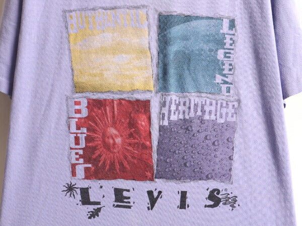 90s Levis リーバイス アート プリント 半袖 Tシャツ (L程)