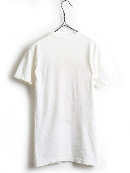 ~70's Unknown HVVFA 消防士 フェルト ワッペン プリント 半袖 Tシャツ (XS 程)