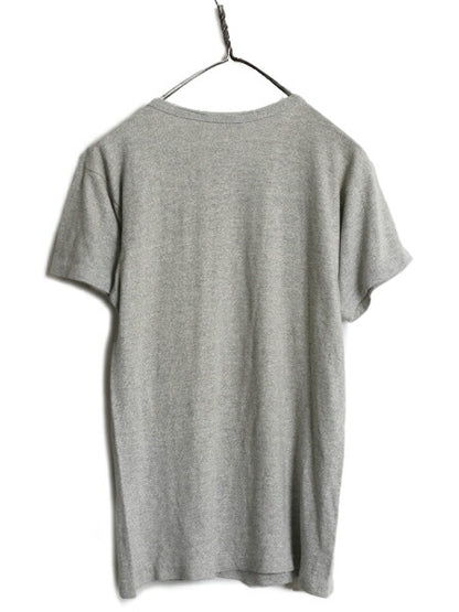 70s USA製 ★ チャンピオン 3段 染込み カレッジ プリント 半袖 Tシャツ メンズ S 程/ 古着 ヴィンテージ 当時物 88 12 バータグ 霜降り 灰
