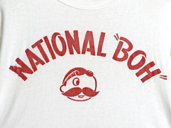50s ★ 企業物 キャラクター イラスト プリント Tシャツ メンズ M 程/ ヴィンテージ 当時物 ビール 100% コットン カットソー グラフィック